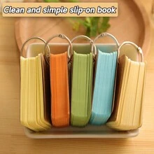 50 件 2.7 X 1.6 吋開口季節彩色印刷空白紙板活頁夾環易翻閃卡學習卡/環書活頁卡/書籤/diy 賀卡/索引卡庫存/筆記卡 - 淺藍色 - 查看 4