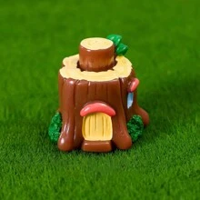 1入/4入新創意微景觀房屋飾品蘑菇屋南瓜屋創意裝飾飾品diy蛋糕配件盲盒禮品桌面擺件 - 彩色 - 查看 1