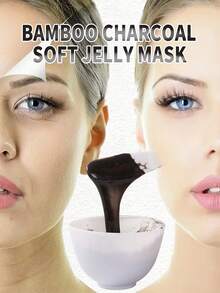 Máscara de gelatina de jengibre, oro y carbón de bambú para faciales: Máscara de gelatina hidratante, iluminadora y nutritiva | Polvo de mascarilla de gelatina - Gris - Ver 3