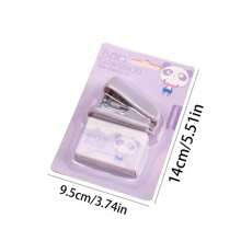 1 件装可爱迷你订书机（学生适用）- 现代糖果色 - 粉色 - 查看 2