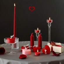 情人節愛情香氛蠟燭（玫瑰香）,心型蠟燭婚禮告白生日香氛情人節禮物 - 粉色 - 查看 2