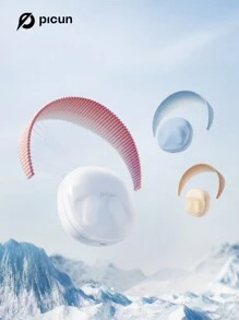 Picun W1 无线耳机，5.3 入耳式耳机，带防噪麦克风，32 小时播放时间，无线耳机立体声低音，USB C 充电耳塞适用于 Android IOS - 紫色 - 查看 4