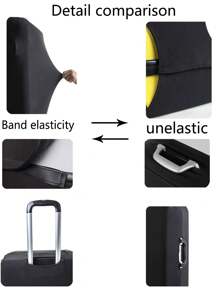 行李箱罩弹力面料行李箱保护套行李黑色防尘罩适用于18-32英寸行李箱旅行整理器旅行配件行李用品返校旅行学生女士男士书包学校配件学校用品 - 黑色 - 查看 7