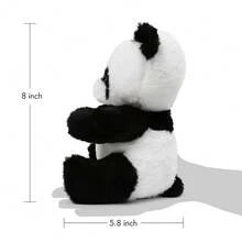 1個8英寸可愛的填充動物玩具,熊貓毛絨娃娃,兒童玩具,聖誕禮物,新年禮物,男孩女孩兒童寶寶的生日禮物,泰迪熊,布娃娃,情人節的禮物,熊,毛絨玩具 - 黑與白 - 查看 4