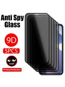 5pcs Privacy Protection Full Screen Tempered Glass Protector Protect Compatible With Iphone Silk Screen Anti Peeping Full Screen Phone Protective Film Compatible With IPhone17/17Air/17Pro/17ProMax/15/15Plus/15Pro/15Promax/14/14Pro/14ProMax/14Plus/13/13Pro/13ProMax/12/12Pro/12ProMax/11/11ProMax/11Pro/X/XS/XSMAX