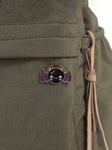 1pc Cute Bat Shaped Brooch Cartoon Animal Badge For Clothes, Backpack Decoration, Fashion Jewelry For Men And Women Daily Wear