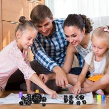 15 件/套完整多面體骰子套裝 D3-d100 包括球形 Rpg 骰子套裝、用於桌面角色扮演遊戲的 100 面骰子套裝、數學計數工具 - 黃色 - 查看 5