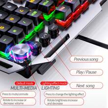 Yindiao Mechanical Keyboard With Green Switch Lighting Backlit, Usb Wired For Gaming Desktop Computer And Laptop - White - View 6
