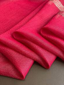 1條情人節酒紅色女士絲巾,適用於春季日常穿著,帶有保暖和護頸設計 - 酒紅色 - 查看 4