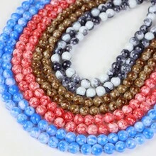 A String Of About 80 Beads Ceramic Material Rendering Style Beaded DIY Jewelry Production - Ball - View 2