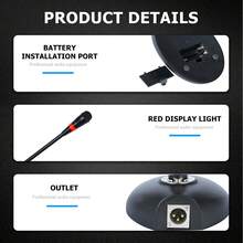 Kaschun Sh-108 Professional Wireless Microphone Dual Portable Microphone & Receiver Set Suitable For Ktv Home Karaoke And Stage Performance - Black - View 3