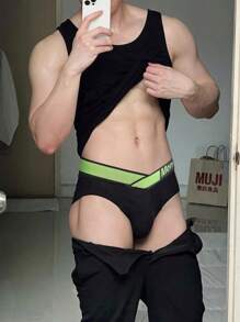 1pc Sexy V Belt Men's Briefs Modal Comfortable Breathable Low Waist Sports Fitness Butt Lift Fashion Men's Underwear