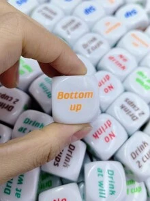 2入組25mm飲酒骰子,啜飲、倒扣、不喝、半杯、豪飲、自由飲用情侶遊戲、飲酒遊戲、派對遊戲、感恩節、創意遊戲、有趣遊戲、家庭遊戲、情人節禮物、新年遊戲、婚禮遊戲、新年禮物、情人節遊戲 - 白色 - 查看 7