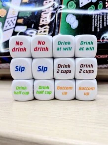 2入組25mm飲酒骰子,啜飲、倒扣、不喝、半杯、豪飲、自由飲用情侶遊戲、飲酒遊戲、派對遊戲、感恩節、創意遊戲、有趣遊戲、家庭遊戲、情人節禮物、新年遊戲、婚禮遊戲、新年禮物、情人節遊戲 - 白色 - 查看 2