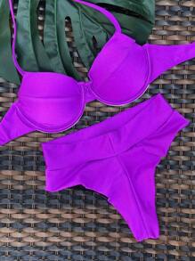 Women Bikini Sets - 紫色的 - 查看 2
