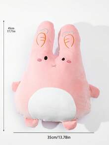 1 件裝粉紅色胡蘿蔔形兔子毛絨枕頭,臥室靠墊（帶枕芯） - 粉色 - 查看 2