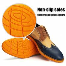 Men's Oxford Shoes Comfortable Fashion Shoes Lace-Up Wingtip Brogue Shoe - 彩色 - 查看 4