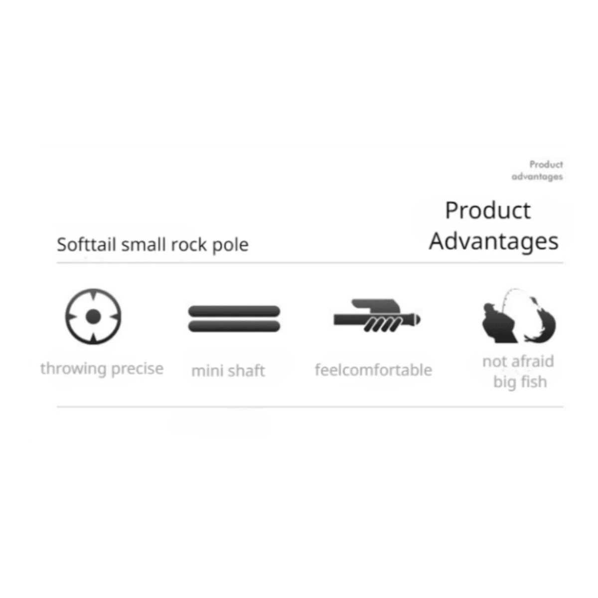 Telescopic Short Section Rock Fishing Rod With Flexible Tail, Portable