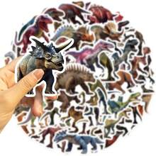 50pcs Dinosaur Sticker Decals Graffiti Vinyl Self Adhesive Waterproof Stickers, Suitable DIY Suitcase Water Bottle DIY Phonecase Laptop Computer Skateboard Luggage Helmet And More. - Multicolor - View 3