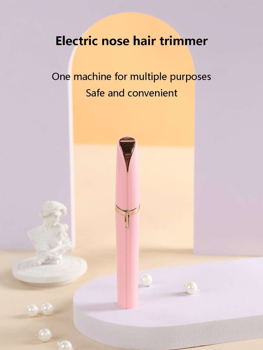 男士鼻毛修剪器,電動鼻毛耳毛修剪器,臉部毛髮去除器,適用於眉毛、頸線、鼻毛和耳毛,精密修剪 - 粉色 - 查看 1