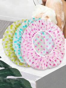 10入組/5入組雙層浴帽,護髮帽,防油煙帽,洗髮帽,防水淋浴帽,吹髮帽,女性彈性帽 - 彩色 - 查看 4