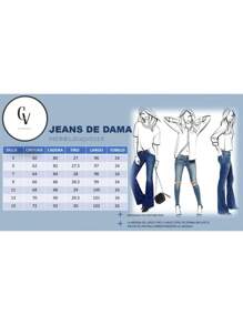 LADIES DENIM PANTS JEANS COLOMBIAN CUT PUSH UP BUTT LIFT - Medium Wash - View 5