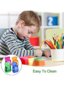 1入學生雙孔削鉛筆器 - 返校時必不可少的彩色鉛筆削尖器,適用於成人、學生、學校、教室、家庭和辦公室 - 彩色 - 查看 3