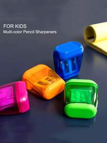 1入學生雙孔削鉛筆器 - 返校時必不可少的彩色鉛筆削尖器,適用於成人、學生、學校、教室、家庭和辦公室 - 彩色 - 查看 9