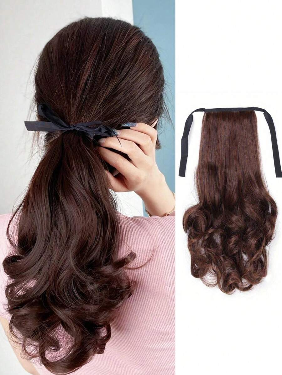 Tóc giả buộc đuôi ngựa bằng sợi tổng hợp, kích thước 14in/18in/22in, thích hợp cho phụ nữ đội trong dịp Giáng sinh và Halloween.