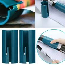 1 件包装纸切刀、礼品包装纸切刀、简易/快速卷纸切刀、手指切刀、纸券、圣诞礼物节日包装纸切刀工具 - 藍色 - 查看 1