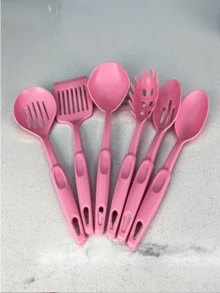 Juego de ollas y sartenes antiadherentes, utensilios de cocina, sartén, regalos para amigos y familiares, 13 PIEZAS - Rosa - Ver 3
