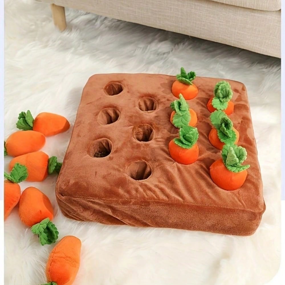 Carrot Snuffle Mat For Dogs, Interactive Dog Plush Puzzle Toys, 2 In 1