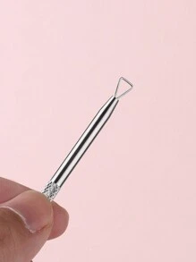 1 件雙頭不鏽鋼痤瘡針、痤瘡針、黑頭去除工具、臉部痤瘡清潔工具 - 銀色 - 查看 3