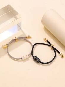 Vòng tay bện 2 chiếc thời trang và phổ biến cho nam giới để làm quà tặng trang sức và cho vẻ ngoài sành điệu - Nhiều màu - Xem 29