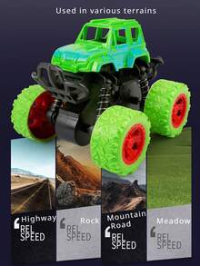 1入紅色警車惯性四驅越野車模型,具有特技功能,可持久使用的男孩玩具車,顏色/款式/包裝隨機 - 彩色 - 查看 7