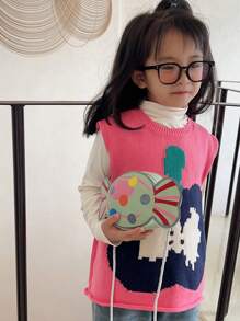 1pc Young Girl's Pu Leather Mini Crossbody Bag With Zipper Closure, Cute Candy Colors For Daily Use - Green - View 10