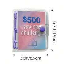 Saving Challenge Binder, Money Saving Binder, Mini Budget Binder With Cash Envelopes, Fun And Easy Ways To Save $150/$300/$500/$1000, Suitable For Cash Envelope Binder In Office, Home, And School - Multicolor - View 4