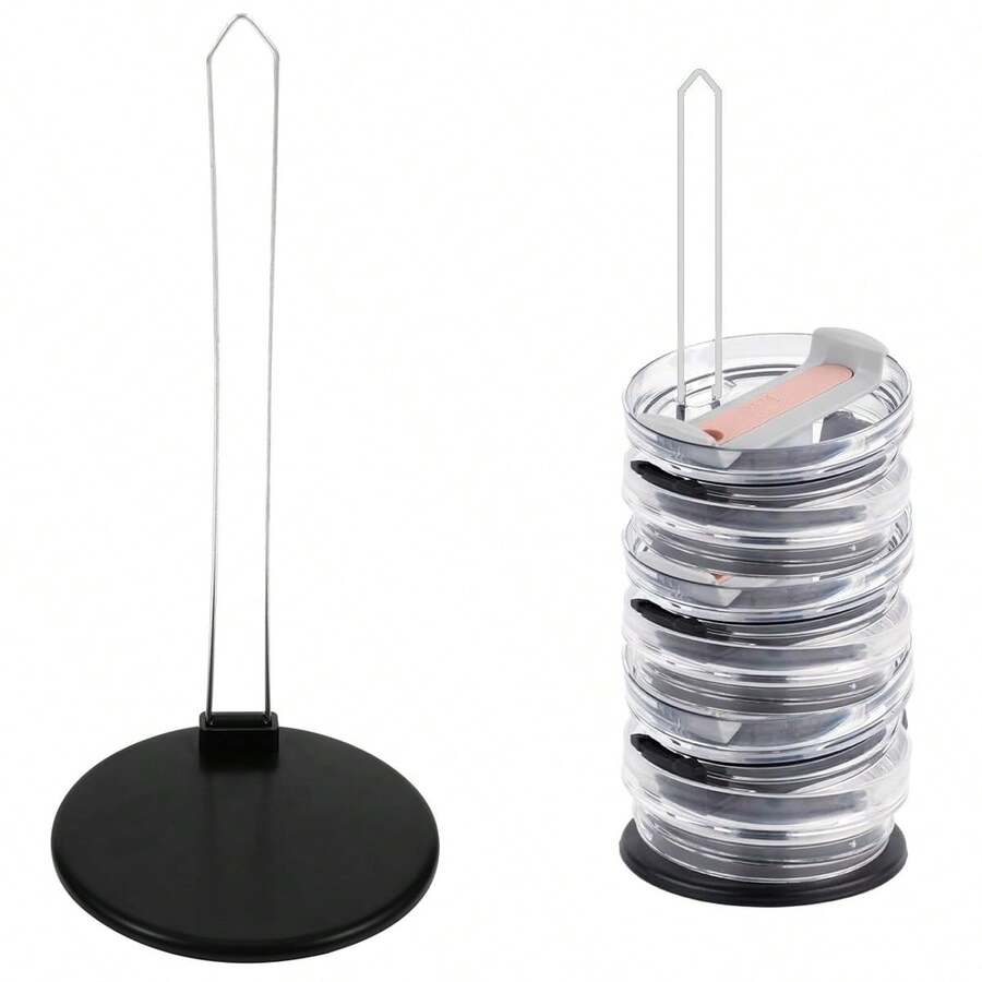 1個保溫杯蓋收納盒,最多可收納10個保溫杯蓋,節省空間設計,可拆卸的纖薄立式儲物架,可免費組織櫥櫃和台面。 - 黑色 - 查看 1