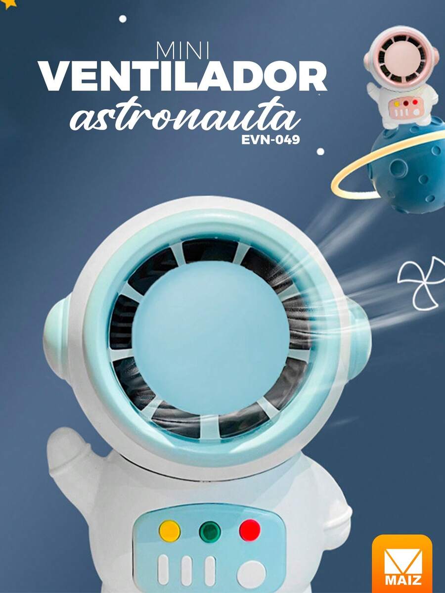 Mini ventilador astronauta - Rosa - Ver 1