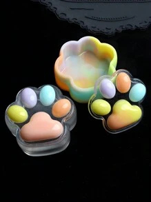 带盖猫爪形珠宝盒和硅胶模具，适用于自制环氧树脂烟灰缸、混凝土、水泥、石膏、水晶、蜡烛容器成型、家居装饰 - 白色矽膠模具 - 查看 6