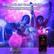 1pc Starry Projection Lamp (Star & Galaxy Projector) With Remote Control, White Noise Speaker And 16-Color Led Night Light For Children'S & Adults' Game Room, Home Theater Ceiling, Room Decoration. Suitable For Adult Home Theater, Parties And Living Room Decoration. - White - View 5