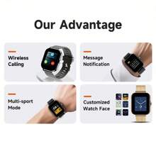 SIMSONLAB Nuevo Smartwatch para mujeres, con llamada/recepción inalámbrica, modo multideporte, recordatorio de sedentarismo, pronóstico del tiempo, notificaciones de mensajes, diseño sin bisel, smartwatch para mujeres con y temporizador, adecuado para Android e regalo de moda apto para hombres y mujeres - Rosa - Ver 4