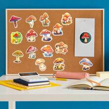 50入組水彩香菇貼紙貼紙塗鴉塑膠自粘防水貼紙,適用於diy的行李箱、水瓶、手機殼、筆記型電腦、滑板、行李箱、安全帽等 - 彩色 - 查看 5
