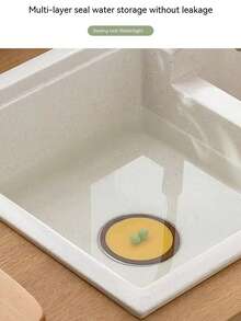 2入組廚房洗滌槽垃圾篩帶有蓋過濾器,蔬菜水槽防堵漏斗,創意卡通洗碗槽矽膠過濾器,籠狀套蓋提升裝置 - 棕色 - 查看 11