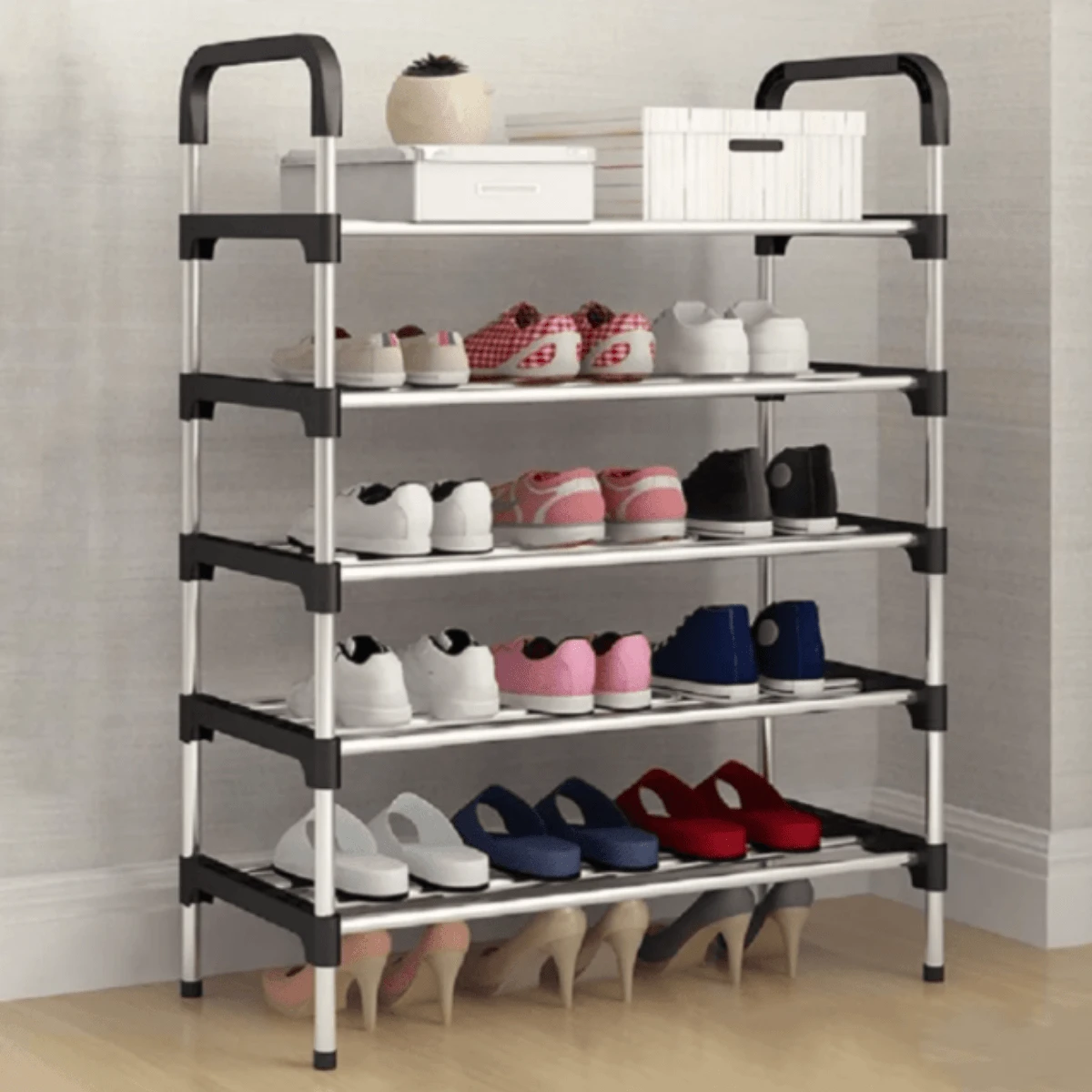 5-Layer Shoe Rack, Metal Shoe Rack, Steel Pipe Assembly | SHEIN USA