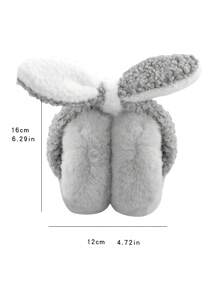 1 女款可折疊保暖冬季毛絨蝴蝶結護耳器,暖耳器,暖耳器,防寒耳袋,戶外耳罩,適合冬天戶外佩戴 - 黃色 - 查看 3