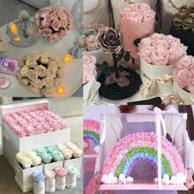 7/21 件白色帶閃光粉紅色人造模擬玫瑰花頭,散裝泡沫裝飾仿真花永生花,非常適合 Diy 禮物、工藝品花束、婚禮、派對、牆壁、蛋糕、家居裝飾、聖誕節、新年、生日、情人節,父親節母親節禮物的完美選擇,不包括盒子,僅顯示圖片 - 白色 - 查看 6