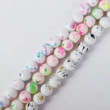 約80粒陶瓷渲染風格串珠,可用於自製珠寶 - ball - 查看 5