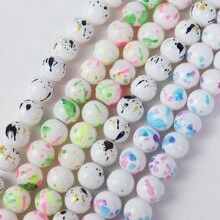 約80粒陶瓷渲染風格串珠,可用於自製珠寶 - ball - 查看 2