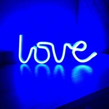 1 件 13.58x5.11 英吋(約 34.5x13 公分)霓虹燈愛心標誌,usb/電池供電 Led 霓虹燈粉紅愛心形狀,適合臥室、派對、生日、婚禮、家居和聖誕裝飾品 - 彩色 - 查看 11